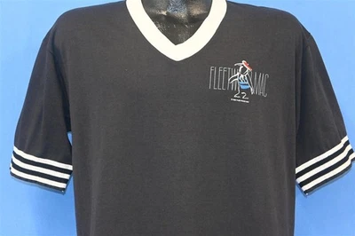 vtg 80s FLEETWOOD MAC MIRAGE TOUR 1982 V-NECK STRIPE SLV BAND t-shirt LARGE L - Image 1 of 4