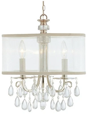 Mini araña Crystorama Hampton cromo pulido 14" ancho Foto 1 de 2