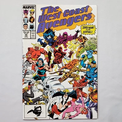 The West Coast Avengers #28 Jan 1988 Marvel Comics VF 8.0 Zodiac Steve Englehart - Image 1 of 4