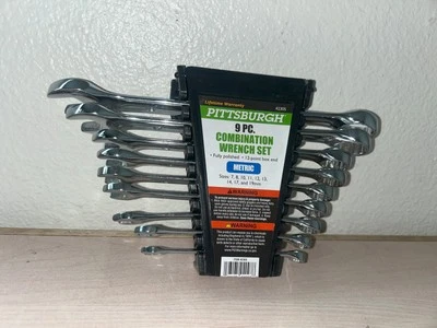 PITTSBURGH 9pc Combination Wrench Set ☆Metric☆ 7/8/10/11/12/13/14/17/19mm #42305 - Image 1 of 3