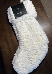 TAHARI NUOVO!!! Calza natalizia in pelliccia sintetica SUPER MORBIDA!!!  Set 2 LUSSO Splendidi! - Foto 1 di 6