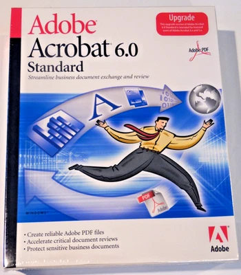 Adobe Acrobat 6.0 Standard *UPGRADE* CD-ROM Windows (98, NT, 2000,XP)-New Sealed - Image 1 of 4