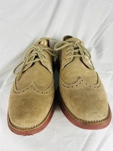 Cole Haan brown Lunargrand  Milk Shake suede wing tip C10228 Men's Size 10 - Picture 1 of 6