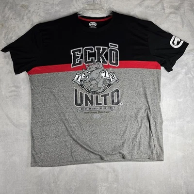Ecko Unltd. Camisa Para Hombre 5XL Gris Rhino Spellout Y2K Cuello Redondo Manga Corta Foto 1 de 4