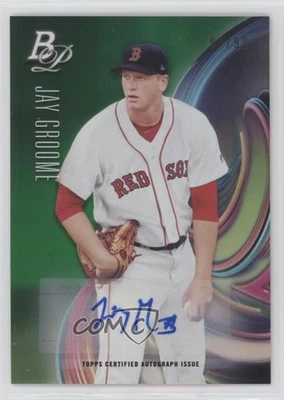 2018 Bowman Platinum Top Prospects Green Auto /99 Jay Groome #TOP-17 Auto - Image 1 of 2