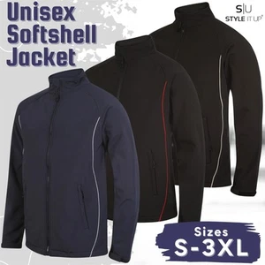 Unisex Soft Shell Fleece Jacket Waterproof Outdoor Work Windproof Casual Jackets - Picture 1 of 11