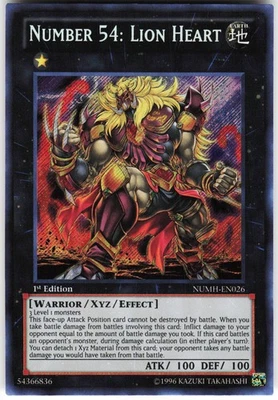 Number 54: Lion Heart NUMH-EN026 Yugioh TCG Secret Rare NM - Image 1 of 2