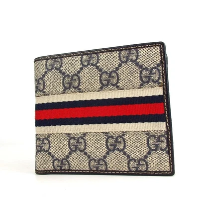 Auténtico GUCCI 154259 493075 GG Supreme Cartera Cuero [Usado] Foto 1 de 4