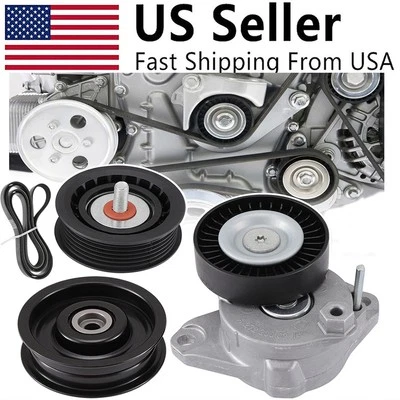 Drive Belt Tensioner & Idler Pulley Serpentine Belt Kit Fit for Mercedes-Benz - Image 1 of 4