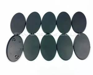 10 x 60mm Oval Black Plastic Bases - Wargaming Warhammer 40k Base Round 60x35mm - Picture 1 of 1