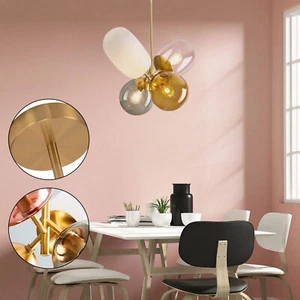 Fashionable Colored Glass Ball LED Pendant Lamp Chandelier Ceiling Light E27 - Picture 1 of 15