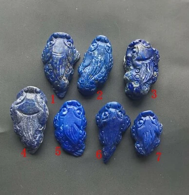 Необработанный, натуральный синий лазурит золотой жабы камень подвеска, мужчина женщина ожерелье - Изображение 1 из 2