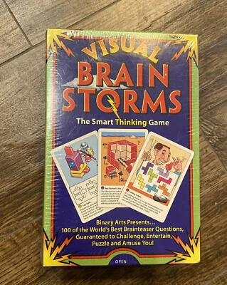 ThinkFun Visual Brainstorms: The Smart Thinking Game 100 Brainteasers New Sealed - Image 1 of 4
