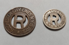 ROCHESTER NY SUBWAY TOKENS  1909-31 NY#780D AND NY#780F 1932-38