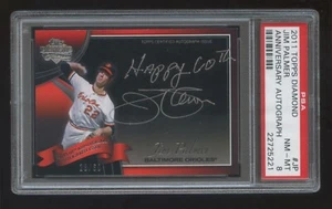PSA 8 JIM PALMER 2011 TOPPS DIAMOND AUTOGRAPH INSCRIPTION 60TH #D 28/60 RARE HOF - Picture 1 of 2
