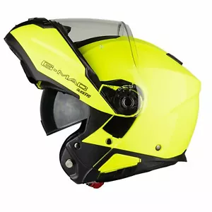 G-Mac Glide Evo Modular DVS Flip Up Front Motorcycle Helmet - Safety Yellow - Picture 1 of 10