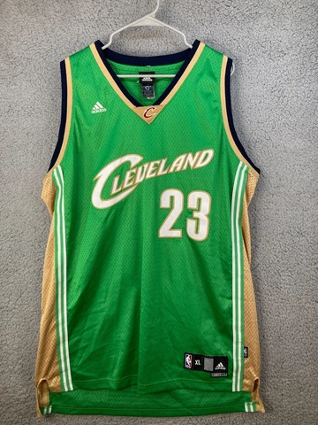 Lebron James #23 Cleveland Cavaliers St Patricks Day Adidas Green Jersey Rare XL Cover