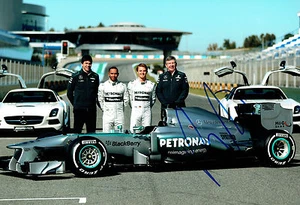 Foto autógrafa firmada Ross MARRÓN 12x8 C + certificado de autenticidad del distribuidor Mercedes Petronas Fórmula 1 - Imagen 1 de 1