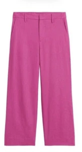 1 NWT Women Banana Republic Fuchsia Wide Leg High Rise Relax Pant SZ 8 Pink - Picture 1 of 6