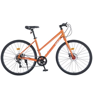 7 Speed Hybrid bike Disc Brake 700C Road Bike For men women's City Bicycle - Picture 1 of 8