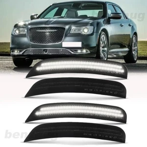 4 luces LED laterales para Chrysler 300 2015-2023 tira dinámica delantera trasera - Imagen 1 de 12
