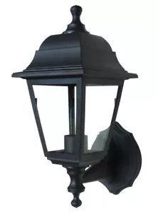 LyvEco 4 Panel IP44 Rated Outdoor Security Wall Lantern Lamp Light 100W - Black - Picture 1 of 1