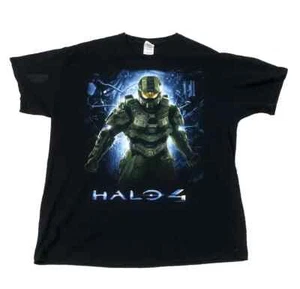 Vintage Halo 4 T-shirt size XL Black Y2K Video Game Promo Tee - Picture 1 of 4