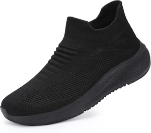 Women's Lightweight Breathable Slip-On Walking Shoes - Non-Slip Casual Sneakers - Picture 1 of 7