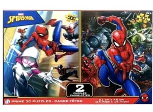 2 Spider Man Marvel 500 Piece 3D Jigdaw Puzzles 24”x18” Puzzles NIB & Sealed - Picture 1 of 5