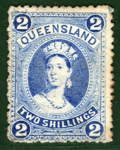 Australia States QUEENSLAND CHALON SG.157 2s (1886) Superb Used Cat £65+ GBLUE44 - Picture 1 of 6