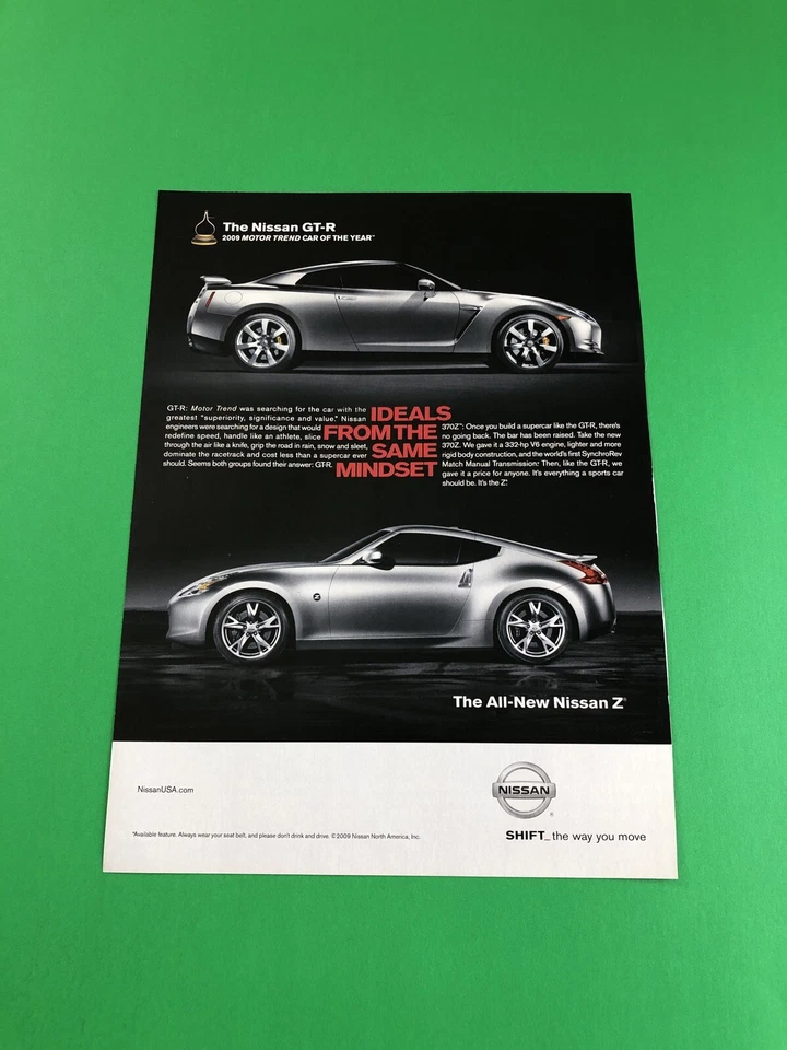 Nissan GTR 370-Z 370Z 2009 2010 anuncio impreso original impreso anuncio impreso Foto 1 de 1