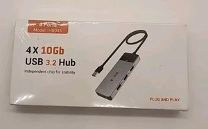 4 X 10GB USB 3.2 Hub 4 Ports HB045 Plug & Play - Picture 1 of 2