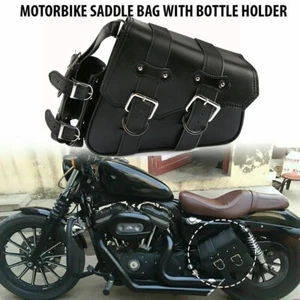 Motorcycle Saddlebag Tool Bag Fuel Oil Bottle Holder Right For Harley Sportster - Picture 1 of 8
