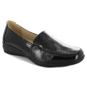 DAMENSCHUHE BREITE PASSFORM DAMEN MOKASSIN FLACHER KEIL KOMFORT FREIZEITHALBSCHUH - Bild 1 von 14