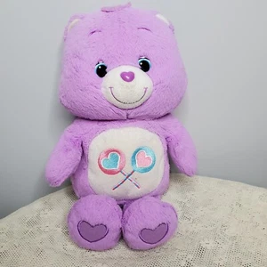 Care Bear 13" 2012 PLUSH PURPLE SHARE LOLLIPOPS CARE BEAR BABY BOY GIRL GIFT - Picture 1 of 6