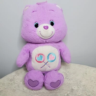 Care Bear 13" 2012 PELUCHE PÚRPURA COMPARTIR PIRULETAS CUIDADO OSO BEBÉ NIÑO NIÑA REGALO  Foto 1 de 4
