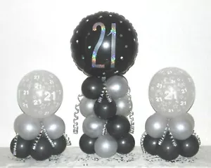 21° compleanno - Set festa da 3 confezioni - Kit display decorazione palloncino da tavolo - Foto 1 di 1
