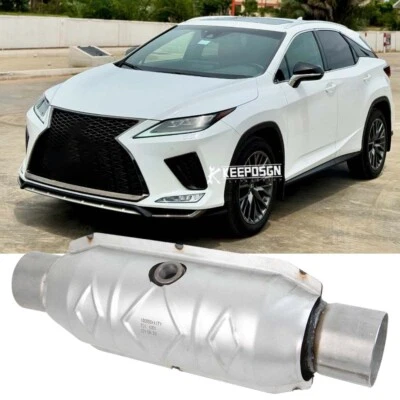 Convertidor catalítico cromado de 2,5" escudo térmico soldado para Lexus ES300 ES350 IS250 Foto 1 de 4