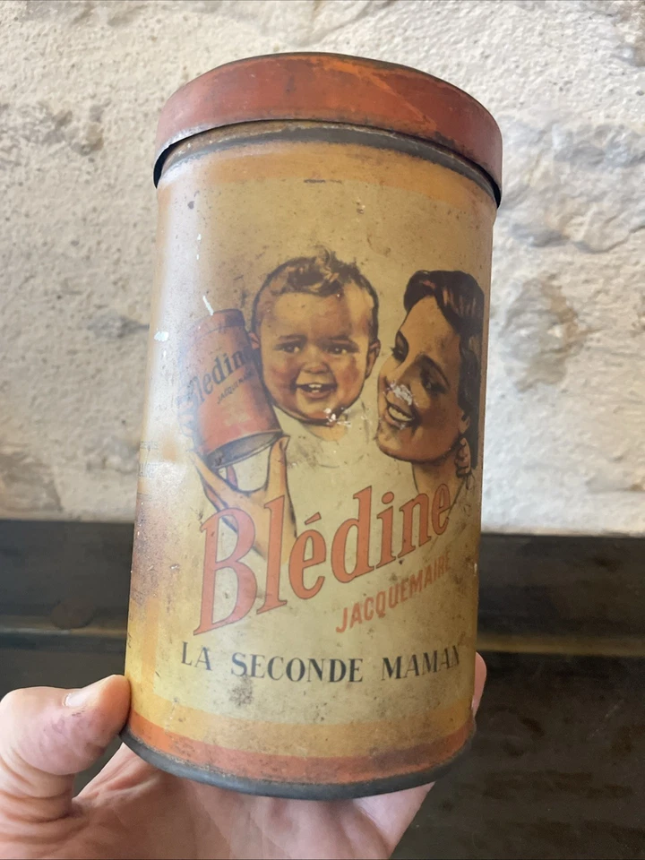 Boite ancienne lithographiée  BLEDINE Jacquemaire  Illus Germaine BOURET - 900g - Photo 1/4