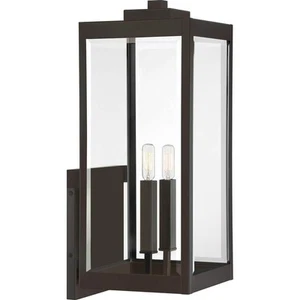 Quoizel Westover 2-Light Western Bronze Outdoor Wall Lantern Sconce - Picture 1 of 7