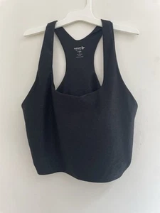 Old Navy Active Cloud+ Kid Girl Solid Black Light Support Go Dry Racerback Top M - Picture 1 of 6