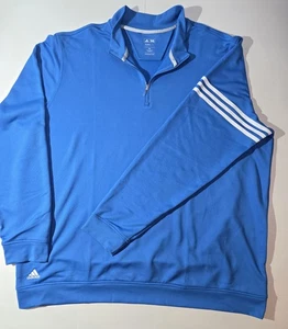 Adidas Golf Climalite 1/4 Cremallera Manga Larga Pullover Para Hombres 3XL Azul Elastizado Genial - Imagen 1 de 11
