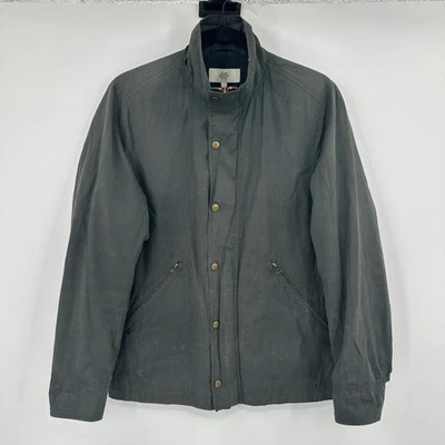 Jack Spade Bleecker Street Mens Charcoal Gray Waxed Cotton Jacket Size S - Image 1 of 4