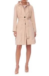 NWOT $199 Avec Les Filles Single Breasted Trench with Quilted Hooded Insert S - Picture 1 of 10