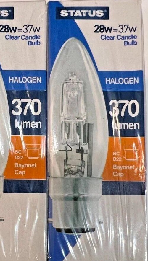 STATUS   Candle B22 Dimmable Clear Halogen Saver Light Bulb - Image 1 of 1