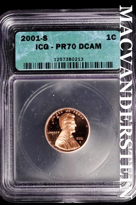 2001-S Lincoln Memorial Cent - ICG PR70 DCAM - Scarce  Proof  #SLH972 - Image 1 of 2