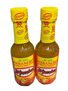 El Yucateco Habanero & Grilled Pineapple Hot Sauce 4 Oz 2 Pack - Picture 1 of 4