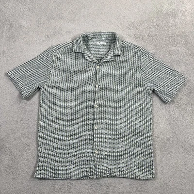 Zara Shirt Mens Medium Knit Camp Collar Resort Vacation Beach Short Sleeve - Image 1 of 4