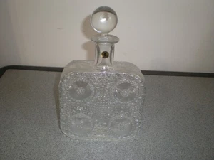 Botella "Grapponia" de vidrio transparente diseño de niñera Finlandia Riihimaen Lasi - Imagen 1 de 4