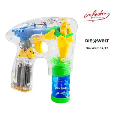 infactory Seifenblasenpistole mit LEDs inkl. 2x Seifenblasenlösung - Bild 1 von 2